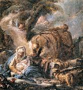 Jean-Baptiste Deshays The Flight into Egypt oil